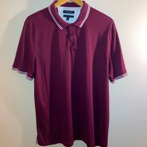 Banana republic- burgundy polo shirt